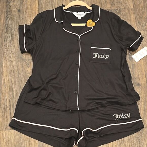 Juicy Couture S/S Notch Collar Short PJ Set - Picture 6 of 7